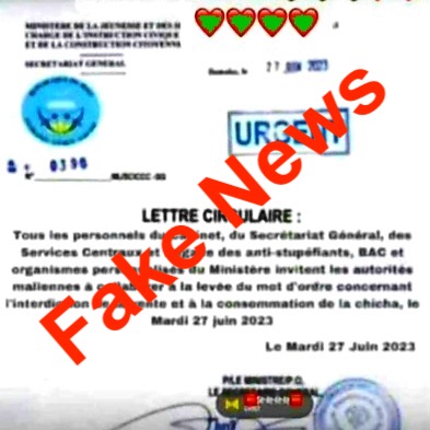 Mali : Faux, le mot d’ordre d’interdiction de la chicha n’est pas levé