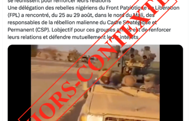 PARTIELLEMENT FAUX : Ces images ne montrent pas l’union des deux groupes rebelles du Mali et du Niger