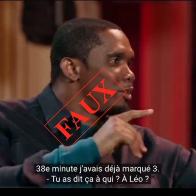 Faux, Samuel Eto’o n’a jamais marqué un triplé en une mi-temps avec l’Inter Milan   