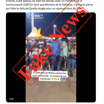 FAUX : La vidéo ne montre pas le ministre Téné Birahima Ouattara danser avec un membre de la communauté LGBT