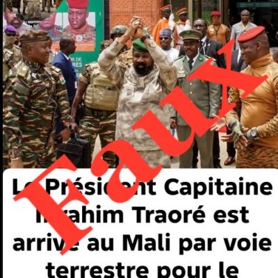 Faux, le Capitaine Ibrahim Traoré, n’est pas arrivé par voie terrestre au Sommet des Chefs d’État de l’AES à Bamako   