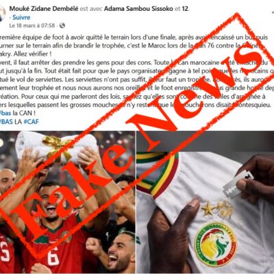 FAUX : Le Maroc n’a pas quitté le terrain lors de la finale Éthiopie 1976 face à la Guinée