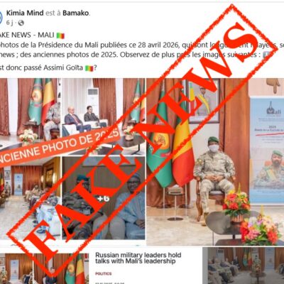FAUX : Ces photos diffusées par la Présidence du Mali ont bien été prises le 28 avril 2026