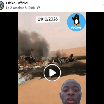 FAUX : Cette image ne montre pas la destruction d’un véhicule à Kidal le 1ᵉʳ octobre 2026
